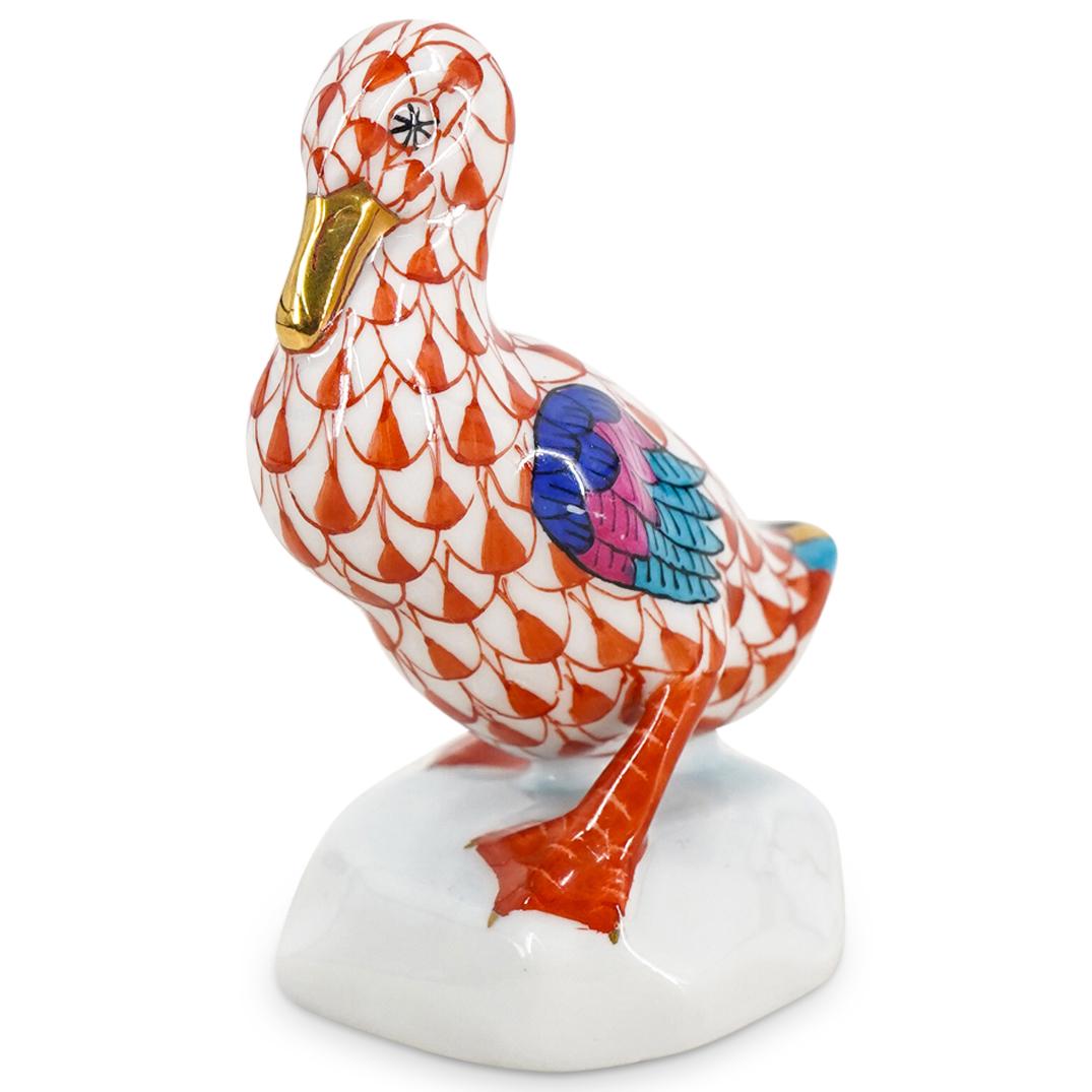 Herend Porcelain "Duck" Fishnet Figurine (1 of 5)