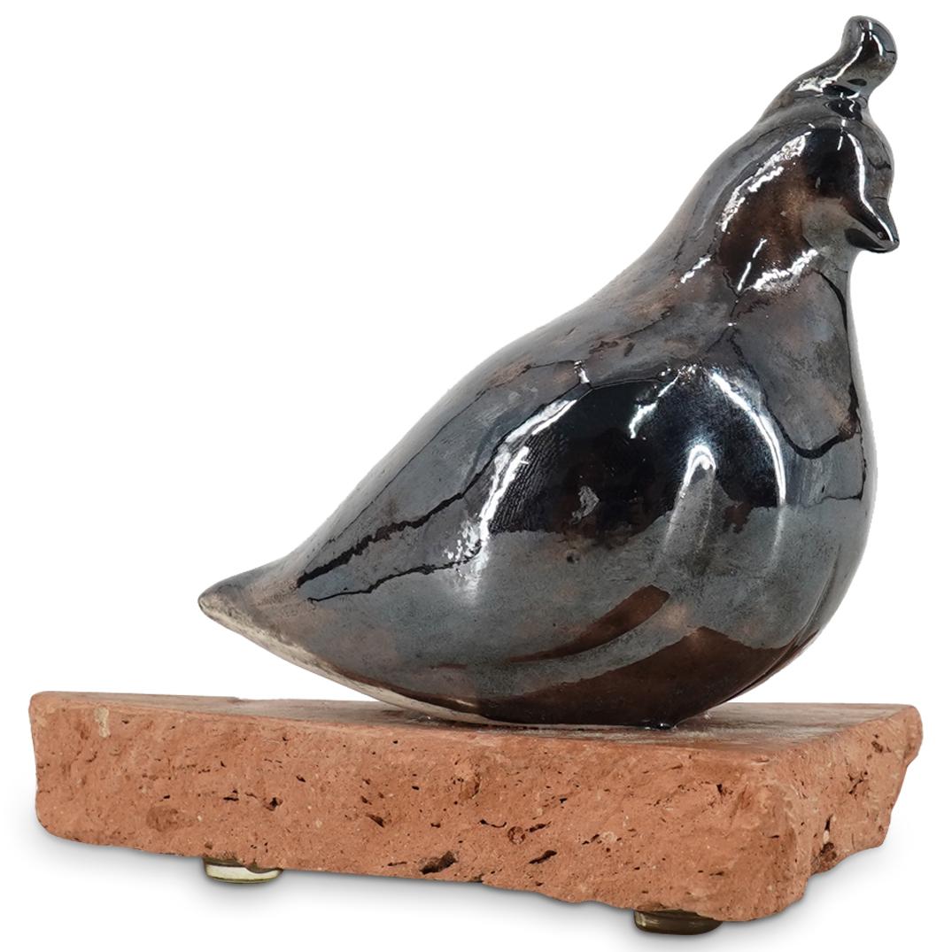 Joan Miro Hand Signed Ceramic Abstract Bird Sculpture (1 of 6)