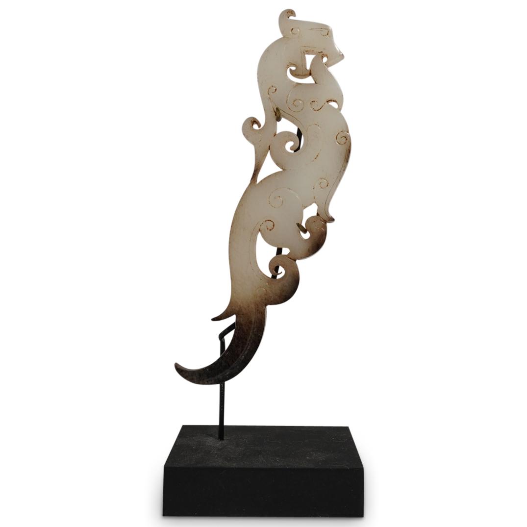 Chinese Warring States Period Carved Nephrite Jade Dragon Plaque (1 of 13)