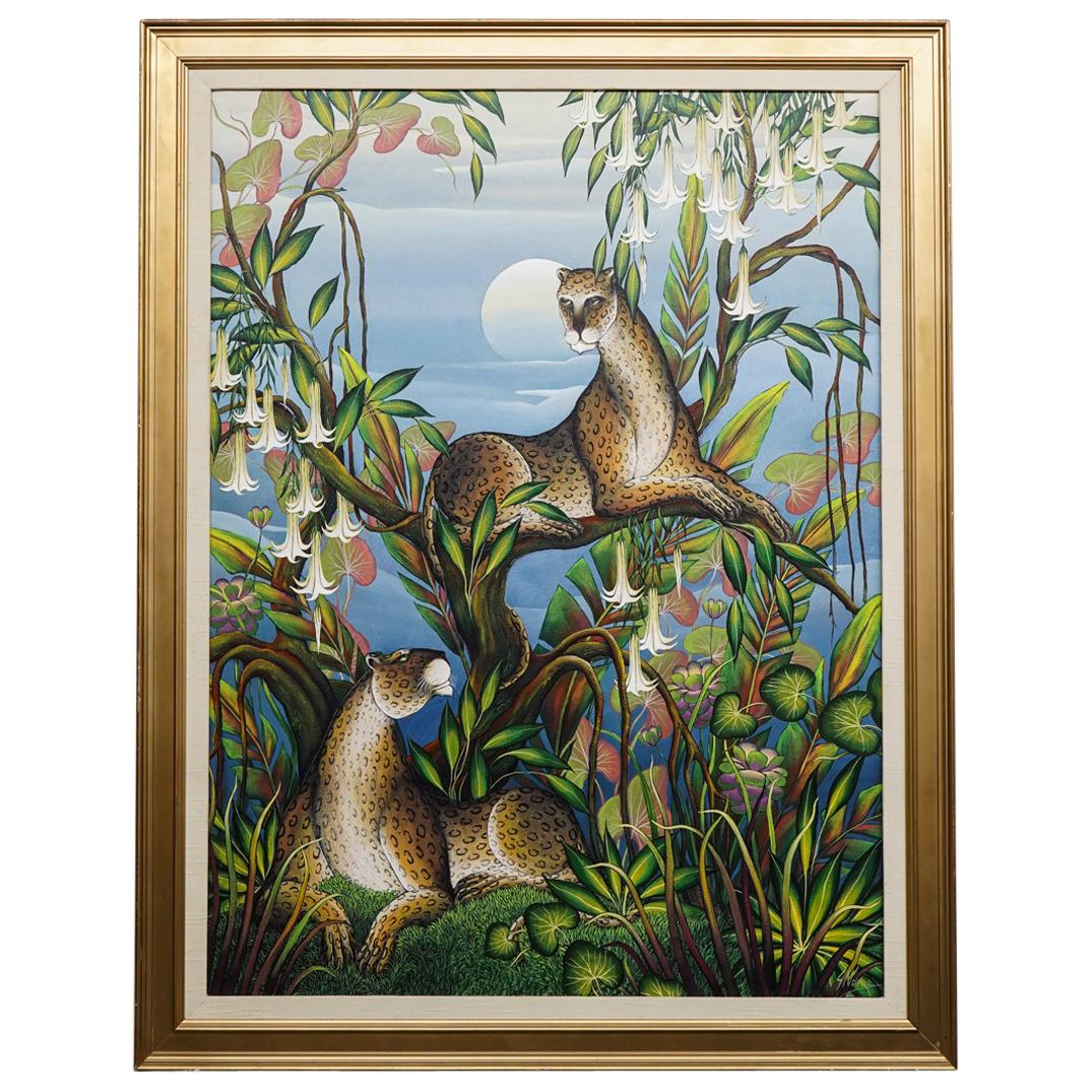 Gustavo Novoa (Chilean, b. 1941) "The Promise" Oil on Canvas Painting (1 of 8)