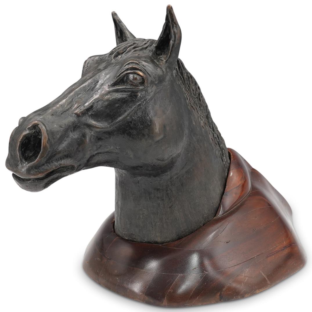 Antique Fine Bronze Horse Bust (1 of 5)