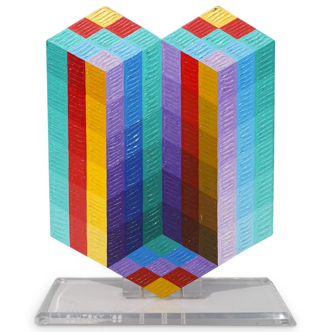 Stanford Slutsky (B. 1941) "Arnold" Acrylic Polychrome Sculpture (1 of 6)