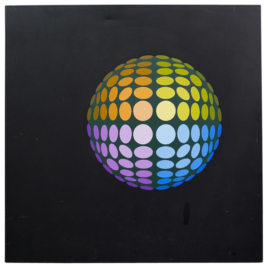 Stanford Slutsky (B. 1941) "Suspended" Acrylic On Canvas (1 of 6)