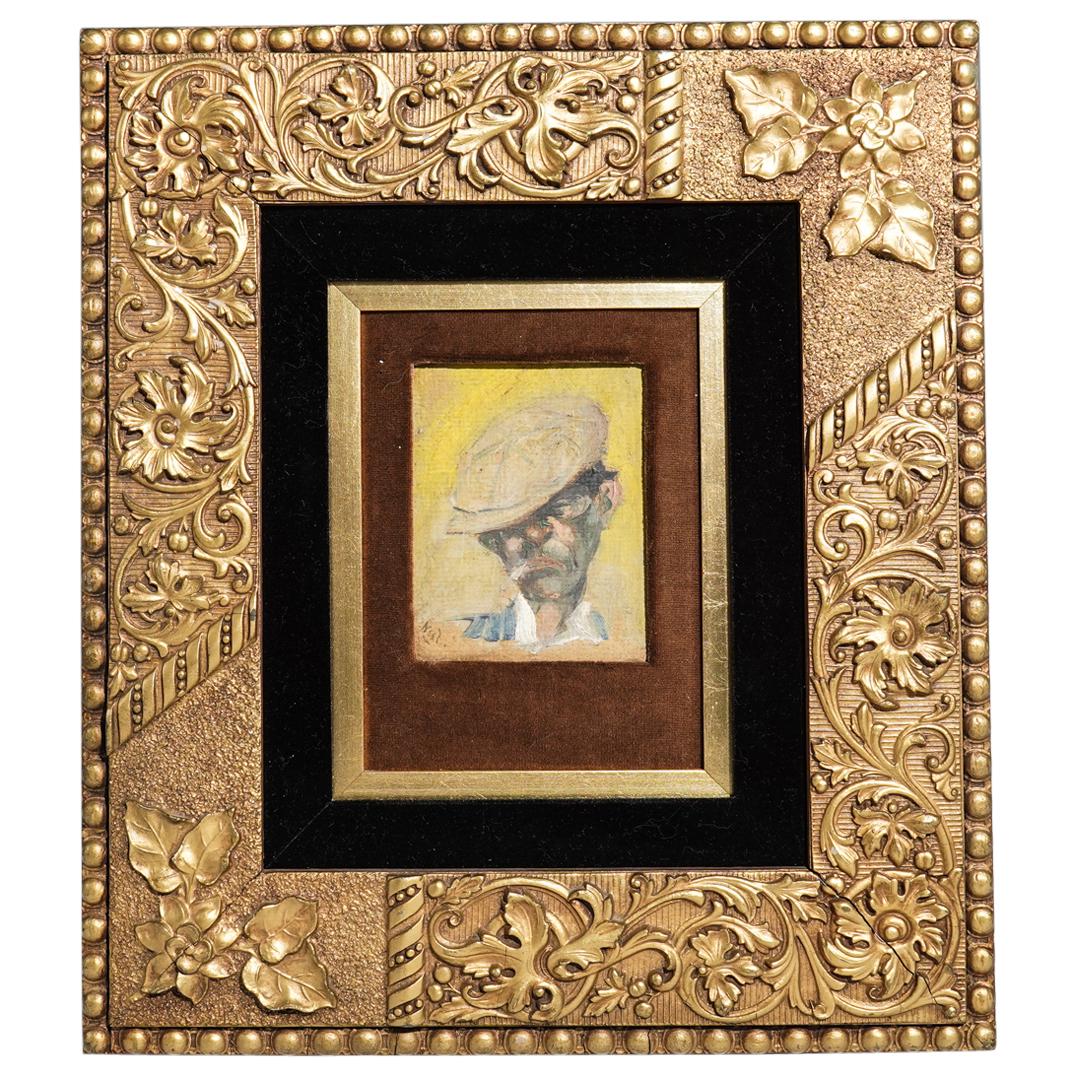 Alice Neel (American, 1900-1984) Portrait Oil Painting on Artists Panel (1 of 5)