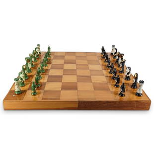 Faux Marble Chess Board 33-piece Set