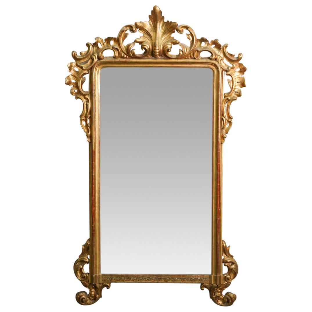 Large French Gilt Carved Mirror (1 of 6)