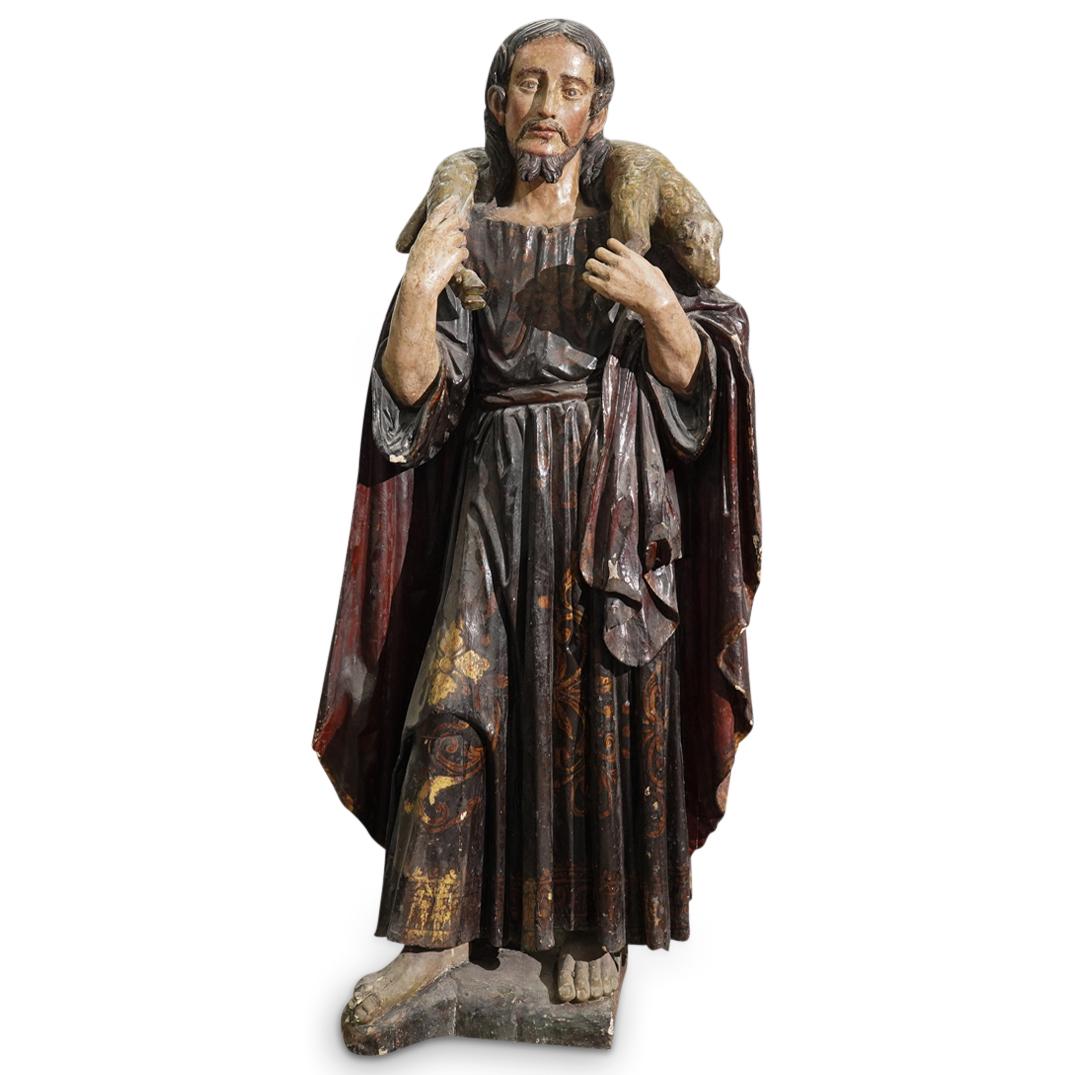 Lifesize 18th Century Christ As The Good Shepherd (1 of 6)