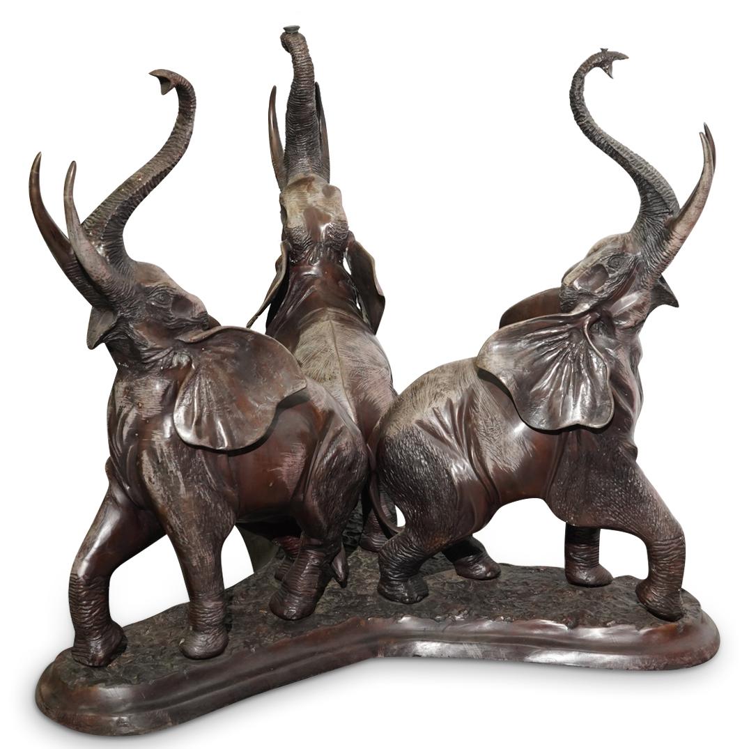Vintage Bronze Elephant Table Base (1 of 5)