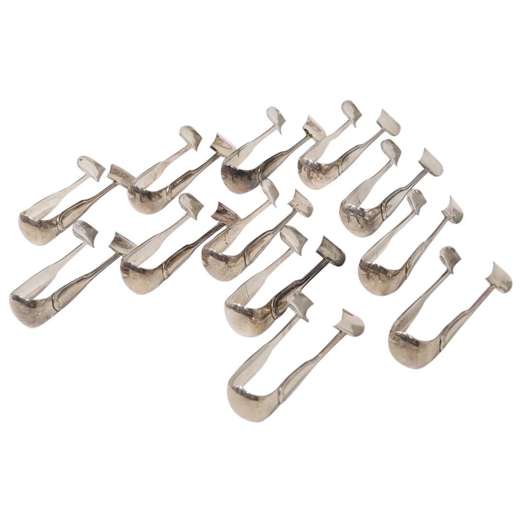 (12Pc) French Sterling Silver Asparagus Tongs (1 of 7)