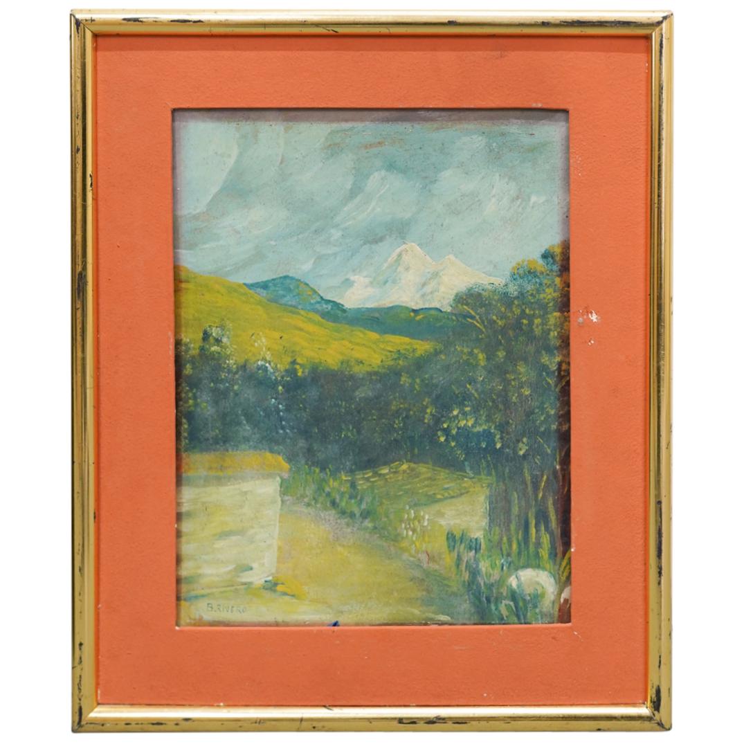 Bernardo Rivero (1889-1965) Landscape Oil On Board (1 of 4)
