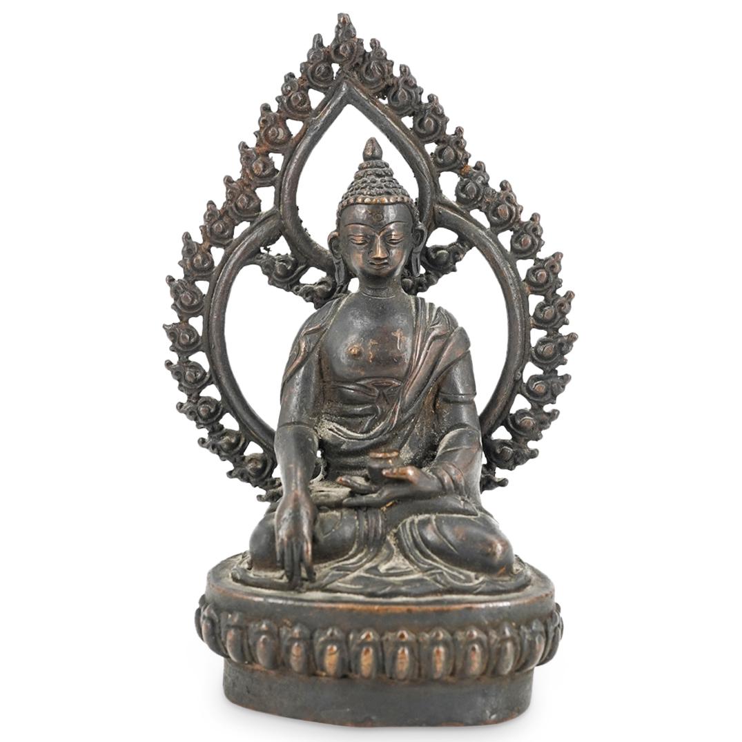 Antique Tibetan Bronze Shakyamuni Buddha Sculpture (1 of 8)