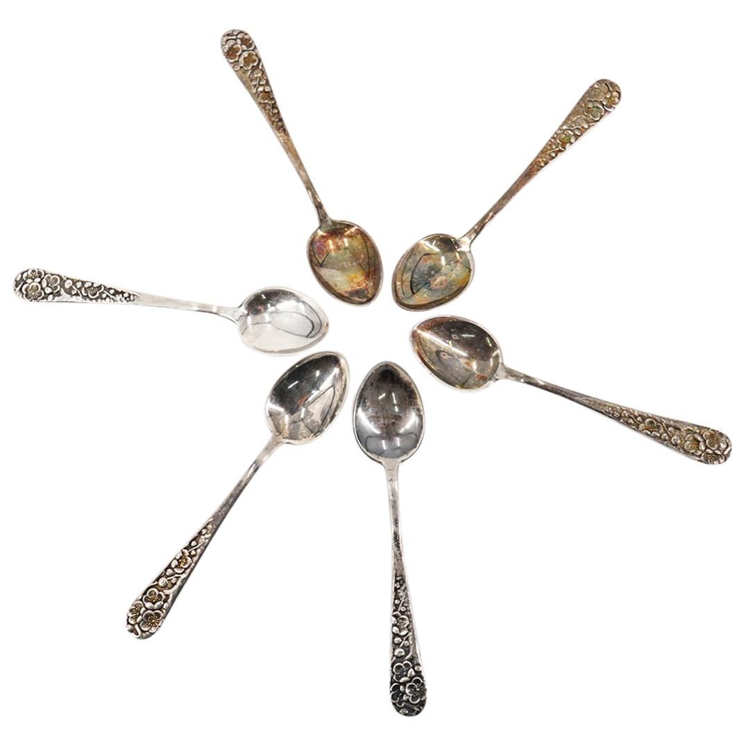 (6 Pc) Japanese 950 Silver Demitasse Spoons (1 of 5)