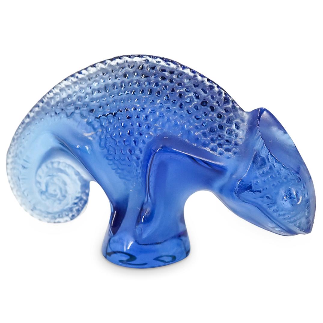 Lalique Crystal "Chameleon Sapphire" Figurine (1 of 6)