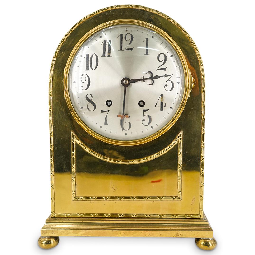 Antique French Brass Dome Mantel Clock (1 of 13)