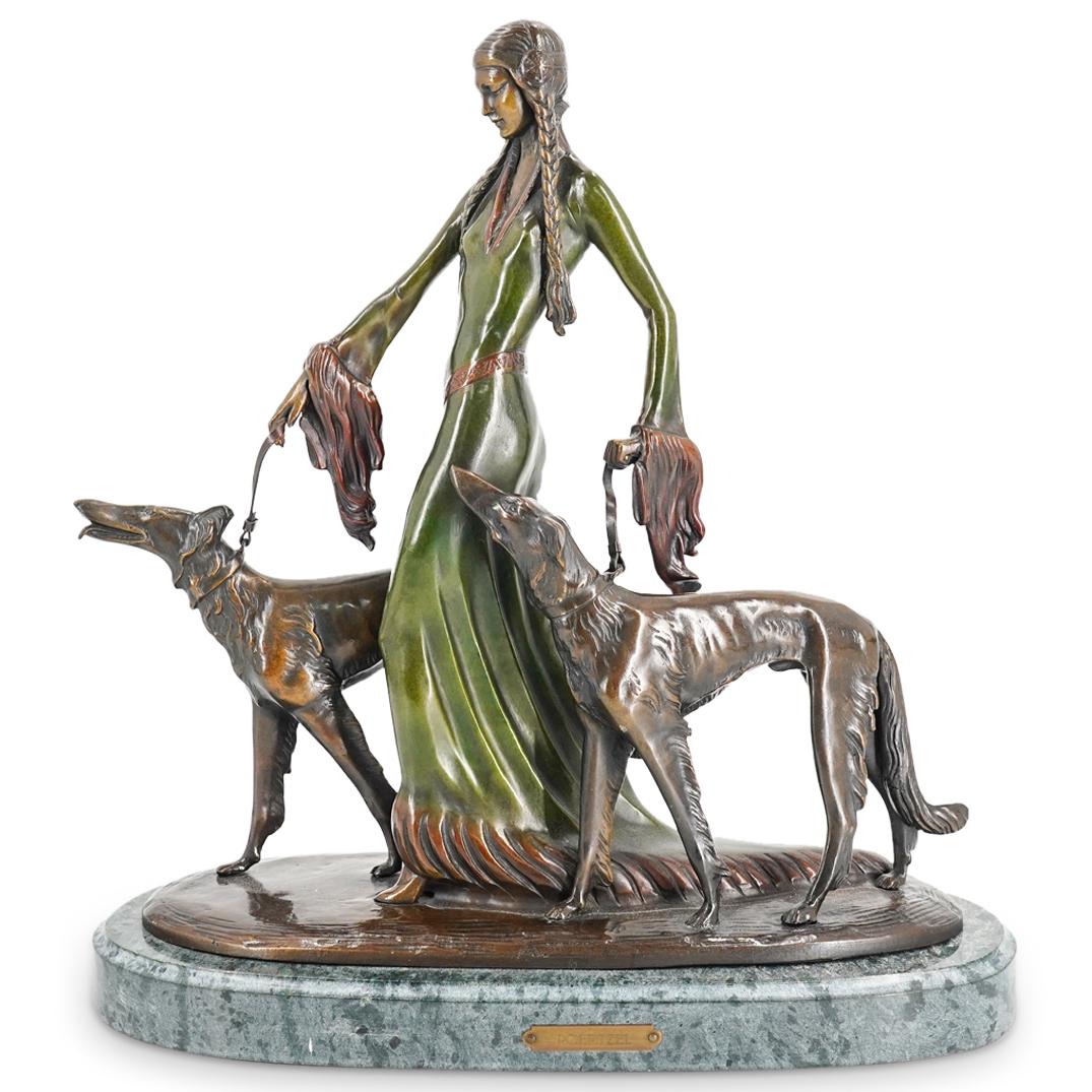 Otto Poertzel (German, 1876-1963) "Aristocrat" Bronze Sculpture (1 of 13)