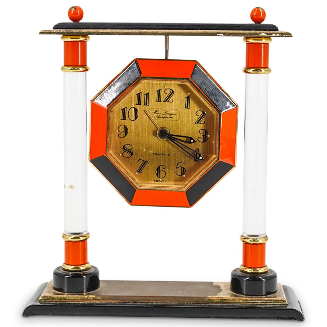 Mid Century Hour Lavigne Brass & Lucite Desk Clock Apr 18, 2023