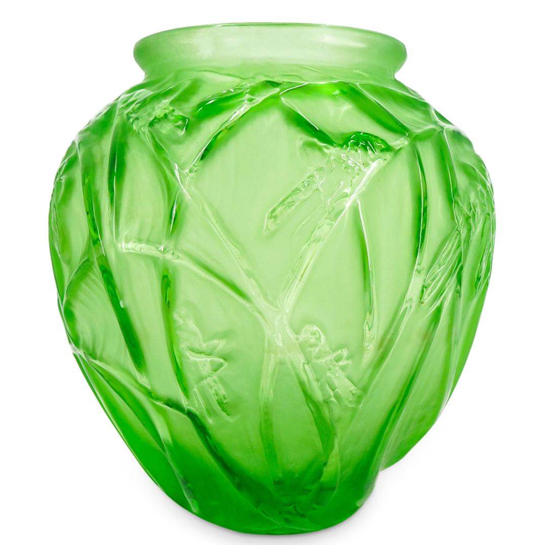 After Lalique Sauterelles "Grasshoppers" Vase (1 of 7)