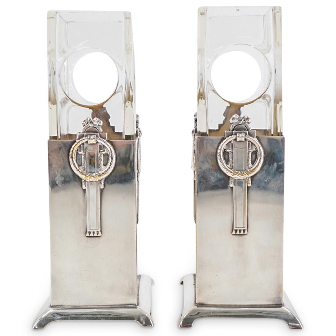 Pair of Art Deco Argentor Werke Silver Plated Vases (1 of 7)