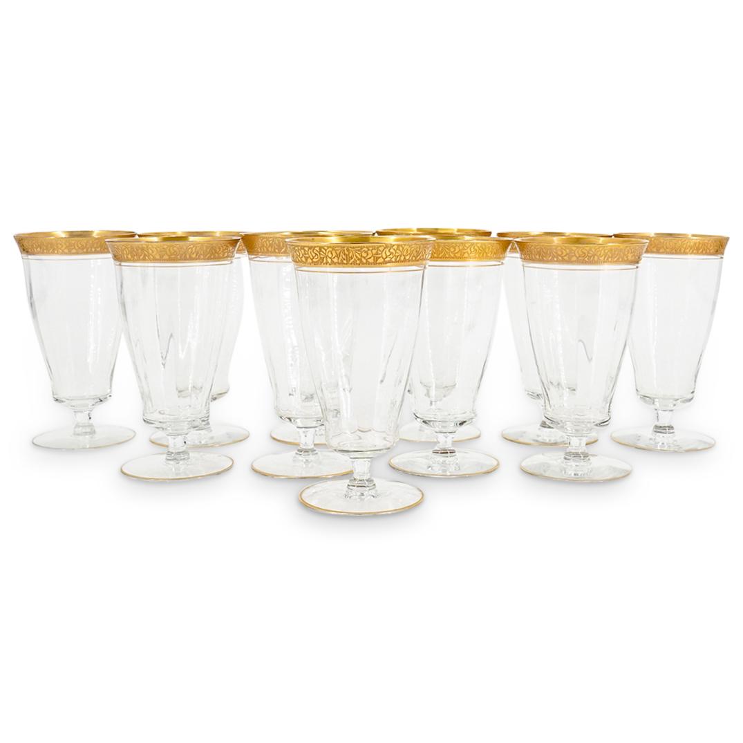 (11Pc) Antique Glastonbury Lotus "Rambler Rose" Crystal Goblets (1 of 5)