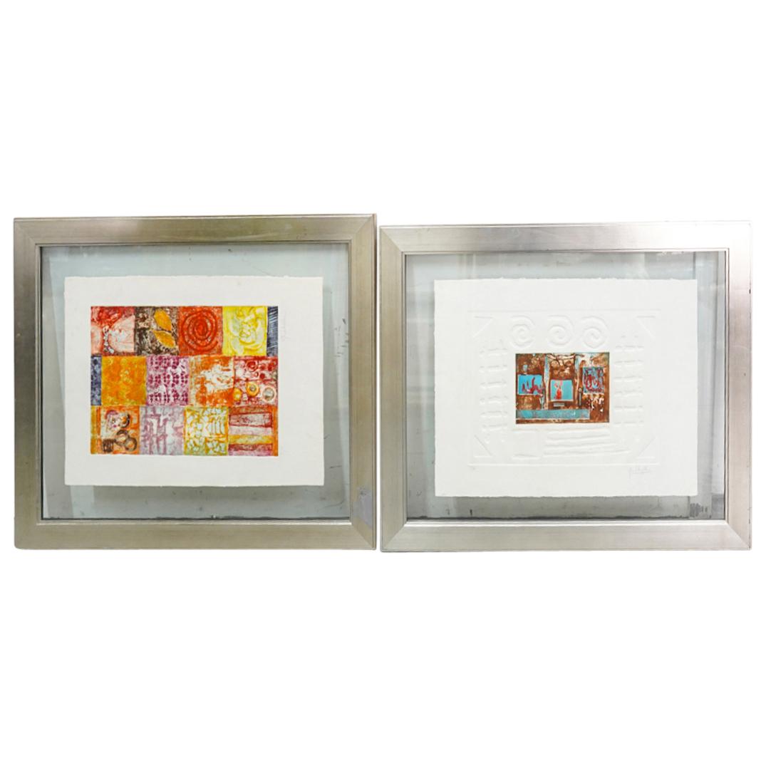 (2Pc) Abstract Signed A/P Lithographs on Paper (1 of 16)