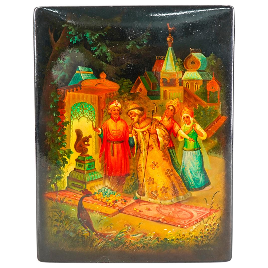 Russian Fedoskino "Tsar Saltan" Lacquer Box (1 of 6)