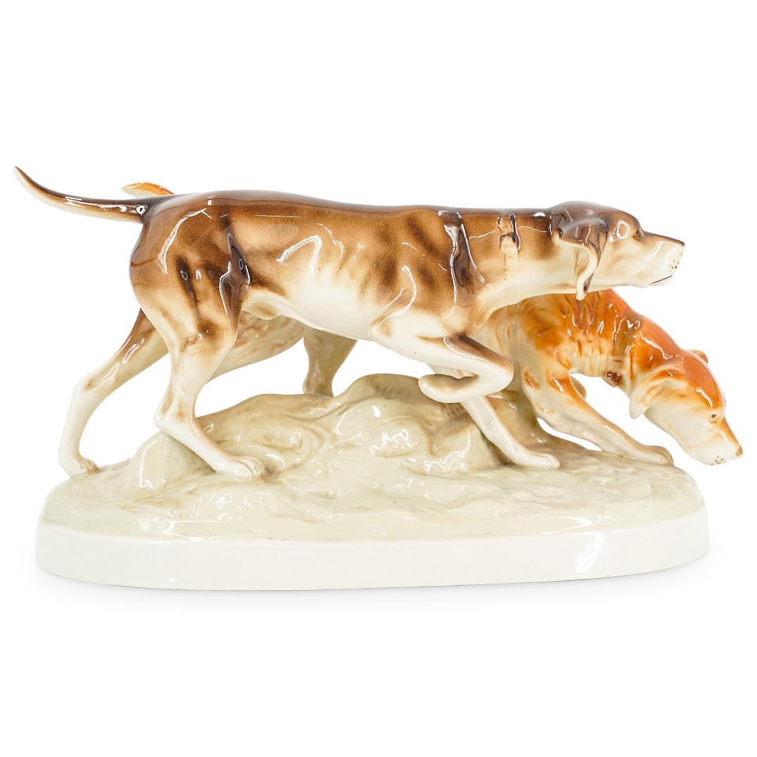 Royal Dux Bohemia Porcelain "Hunting Dogs" Figure (1 of 13)