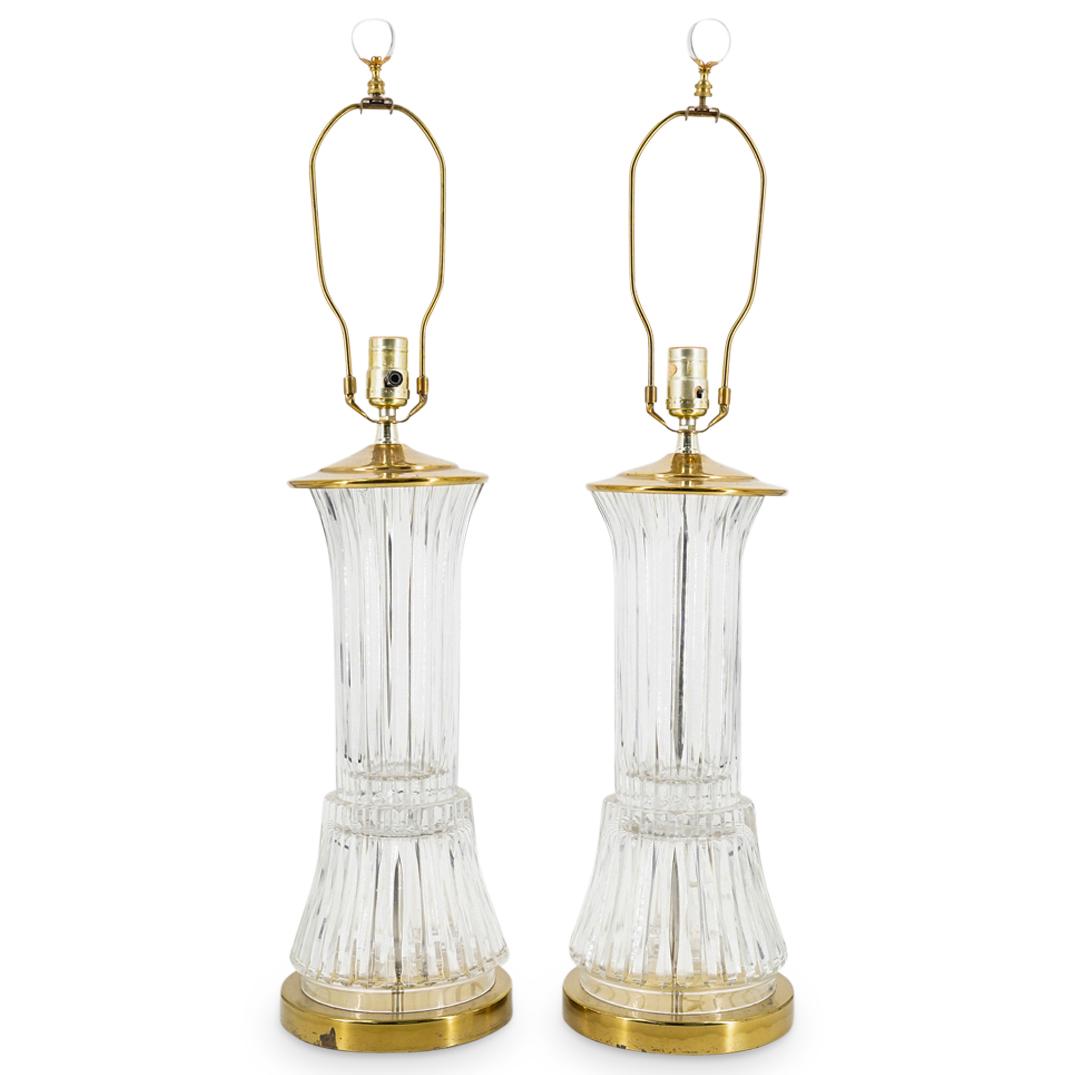 (2Pc) Vintage Pair of Waterford Crystal Table Lamps (1 of 12)