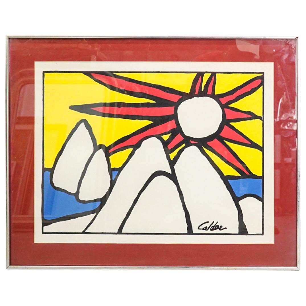 After Alexander Calder â€œArctic Sunsetâ€ 5-Color Silkscreen Print (1 of 6)