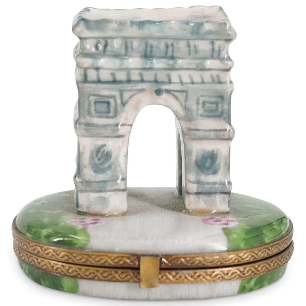 Limoges "Arc de Triomphe" Porcelain Trinket Box (1 of 3)