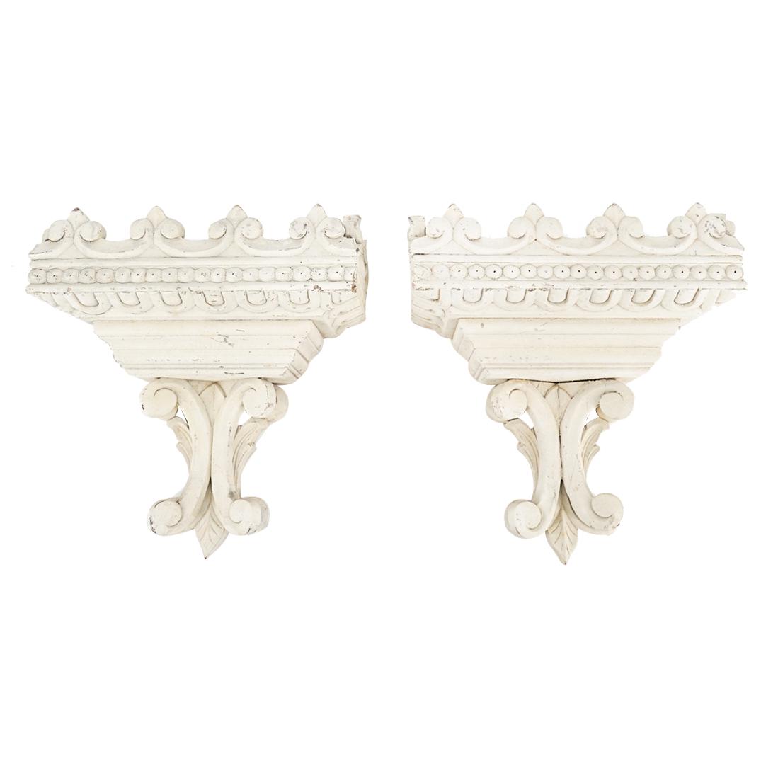 (2 Pc) Ornate Floating Wooden Wall Shelves (1 of 7)
