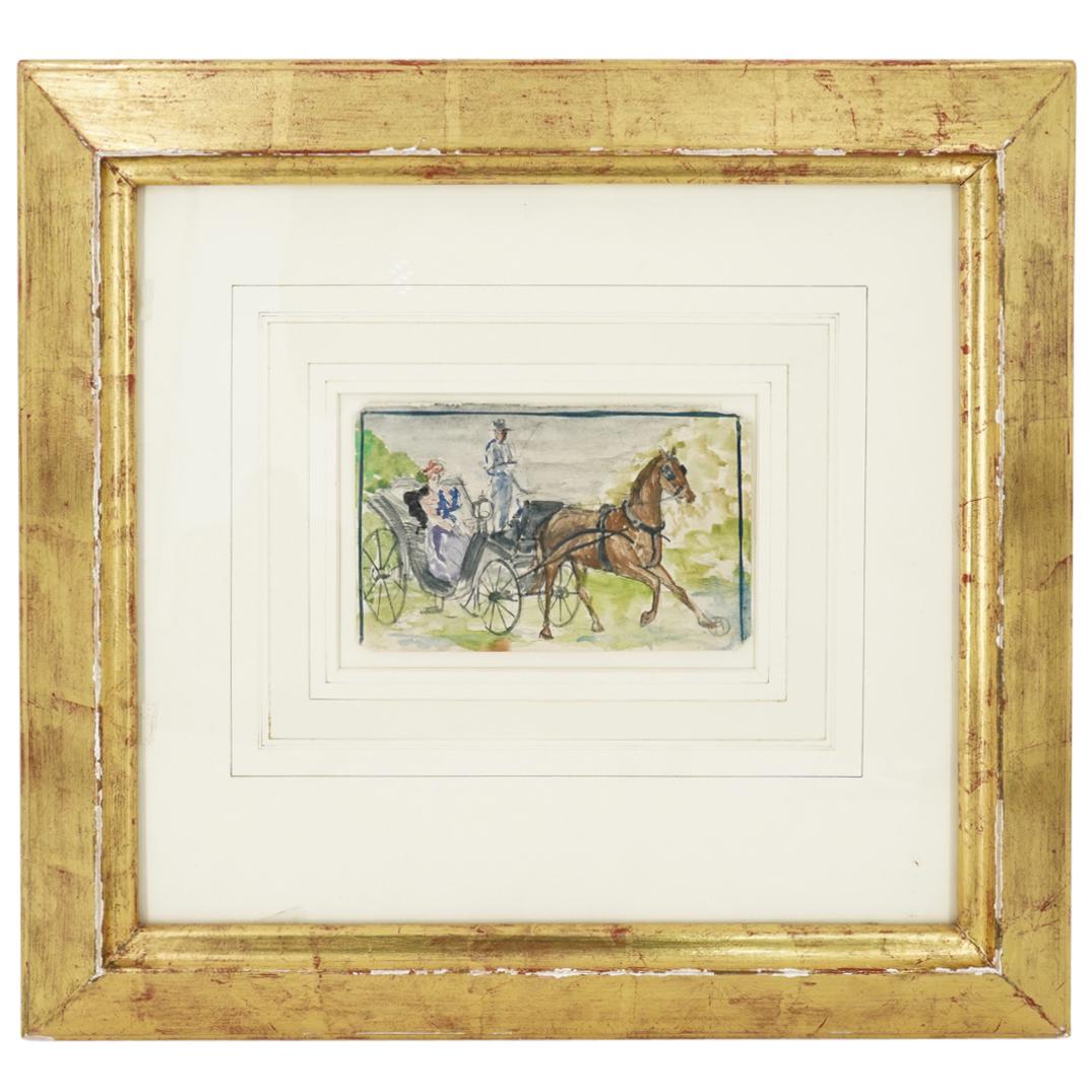 Henri Toulouse-Lautrec (French, 1864-1901) Watercolor on Paper Painting (1 of 5)