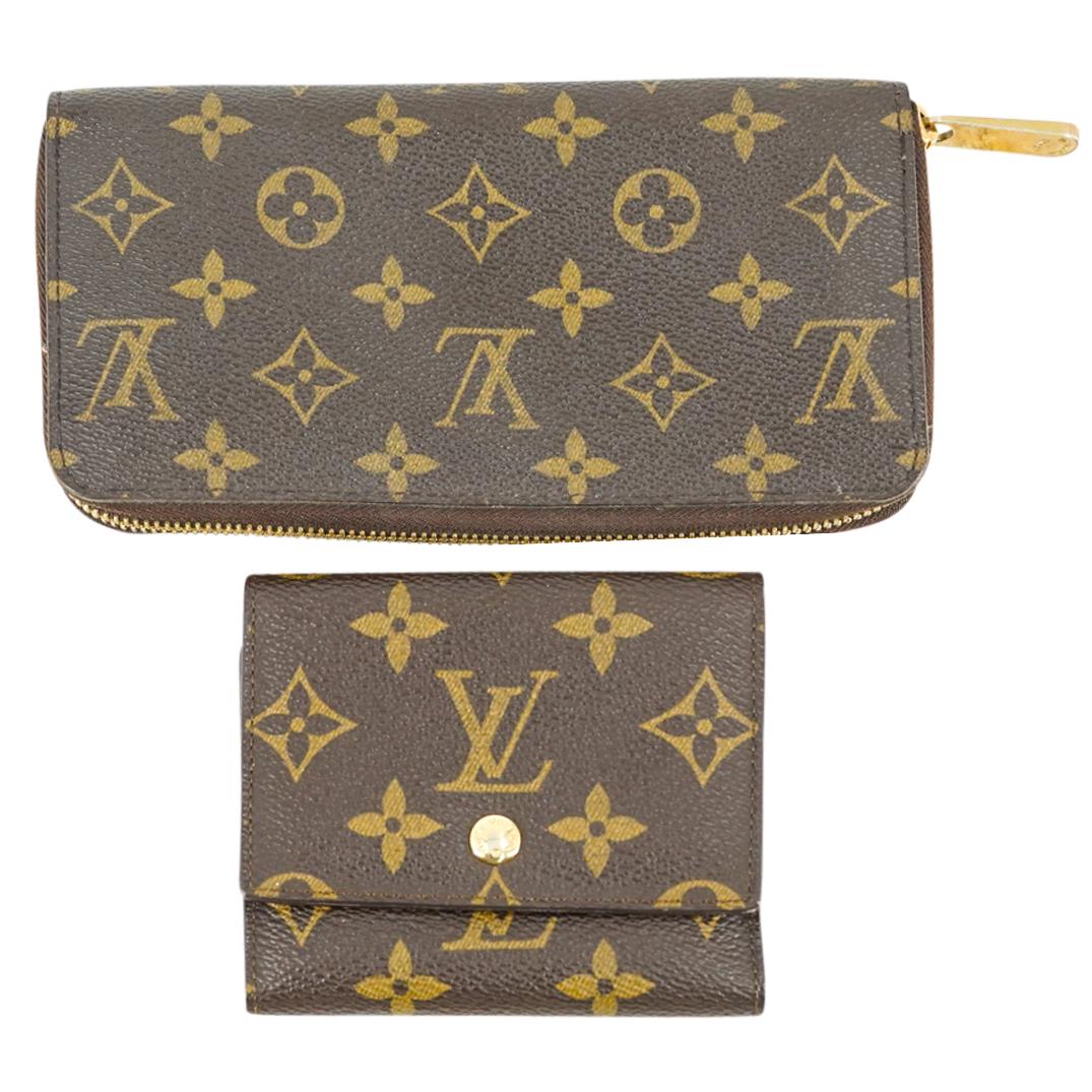 (2Pc) Louis Vuitton Monogram Canvas Wallets (1 of 13)