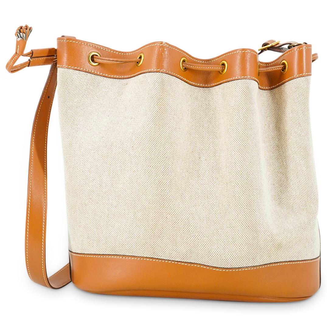 Hermes canvas hotsell bucket bag