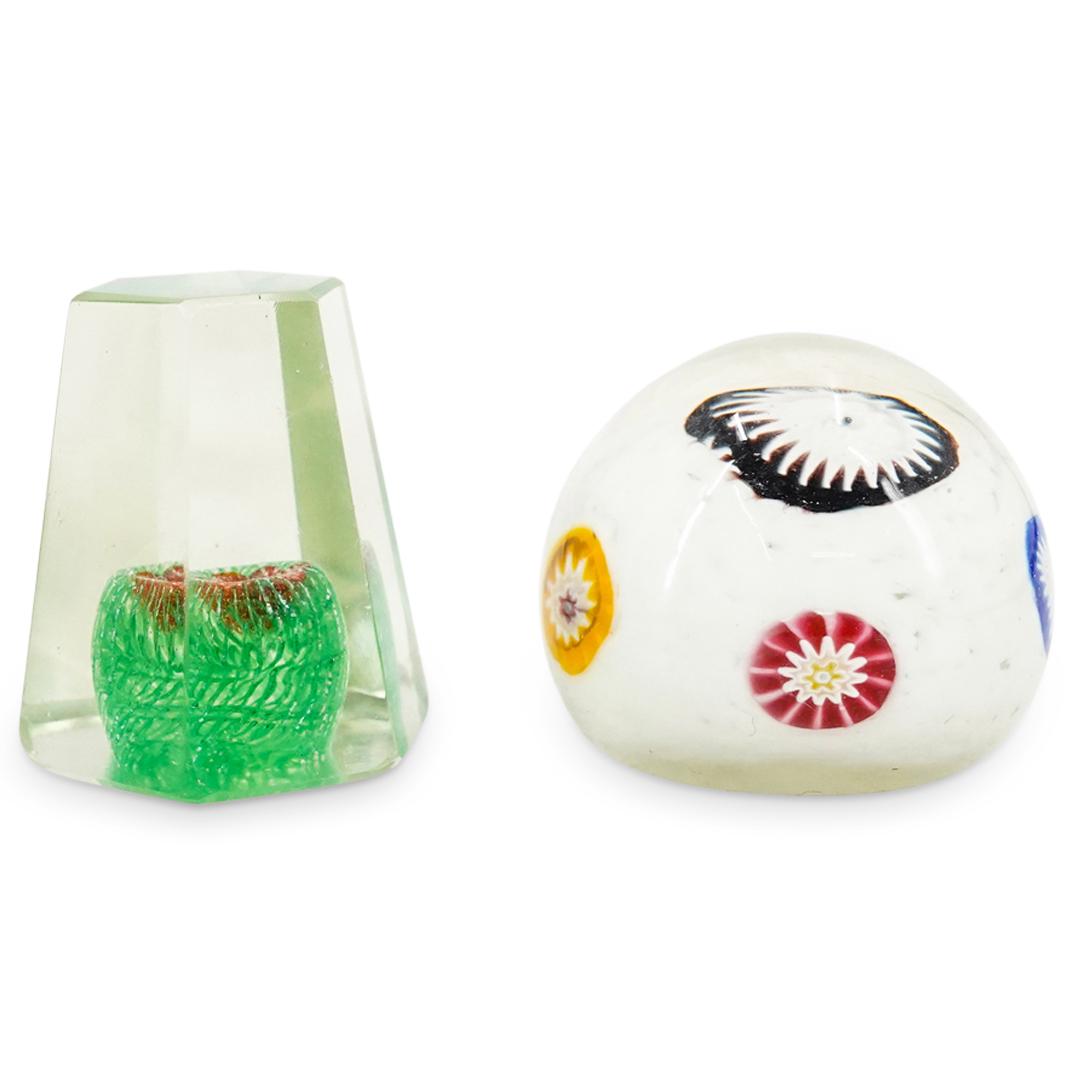(2Pc) Antique Murano Glass Paperweights (1 of 6)