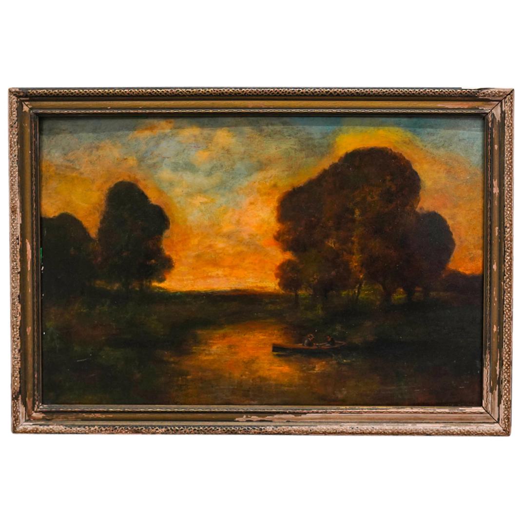 Manner of Franklin Lewis Schenck Oil on Panel Painting (1 of 6)