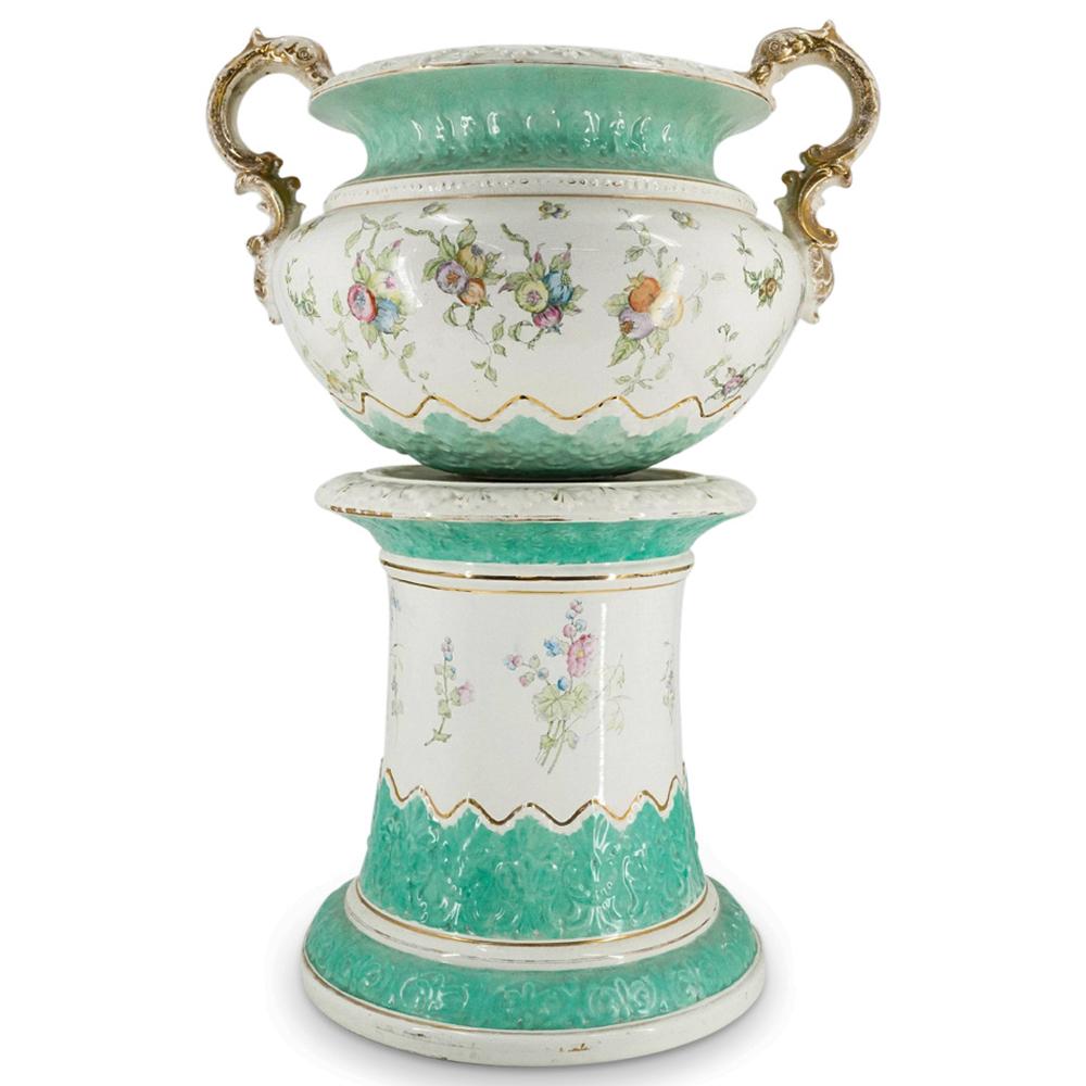 The Wheeling Pottery Co Ceramic Planter On Plinth (1 of 14)