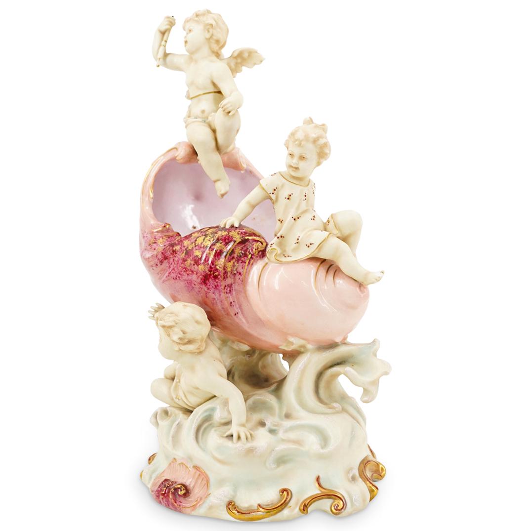 Antique German Porcelain Putti Centerpiece Bowl (1 of 17)