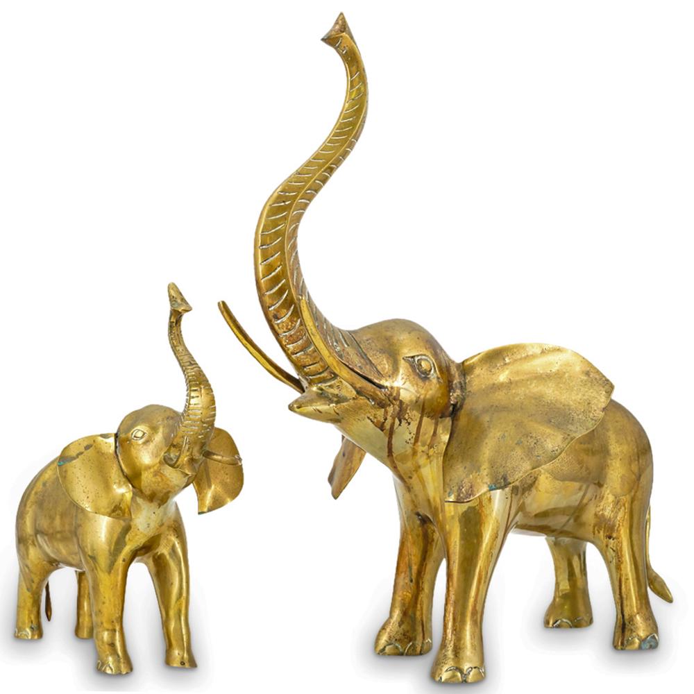 Pair Of Korean Brass Elephants (1 of 20)