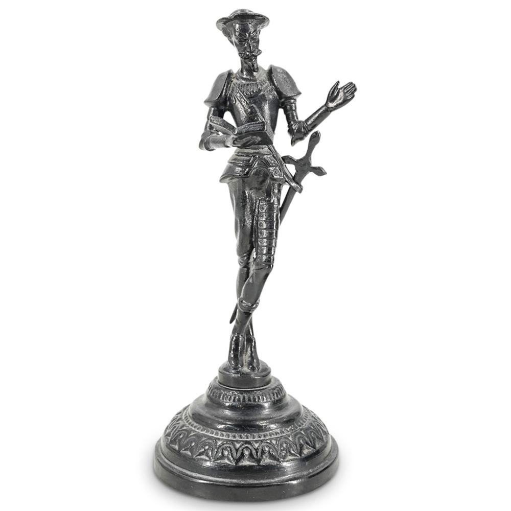 Russian Kacnh Kasli "Don Quixote" Mixed Metal Sculpture (1 of 8)