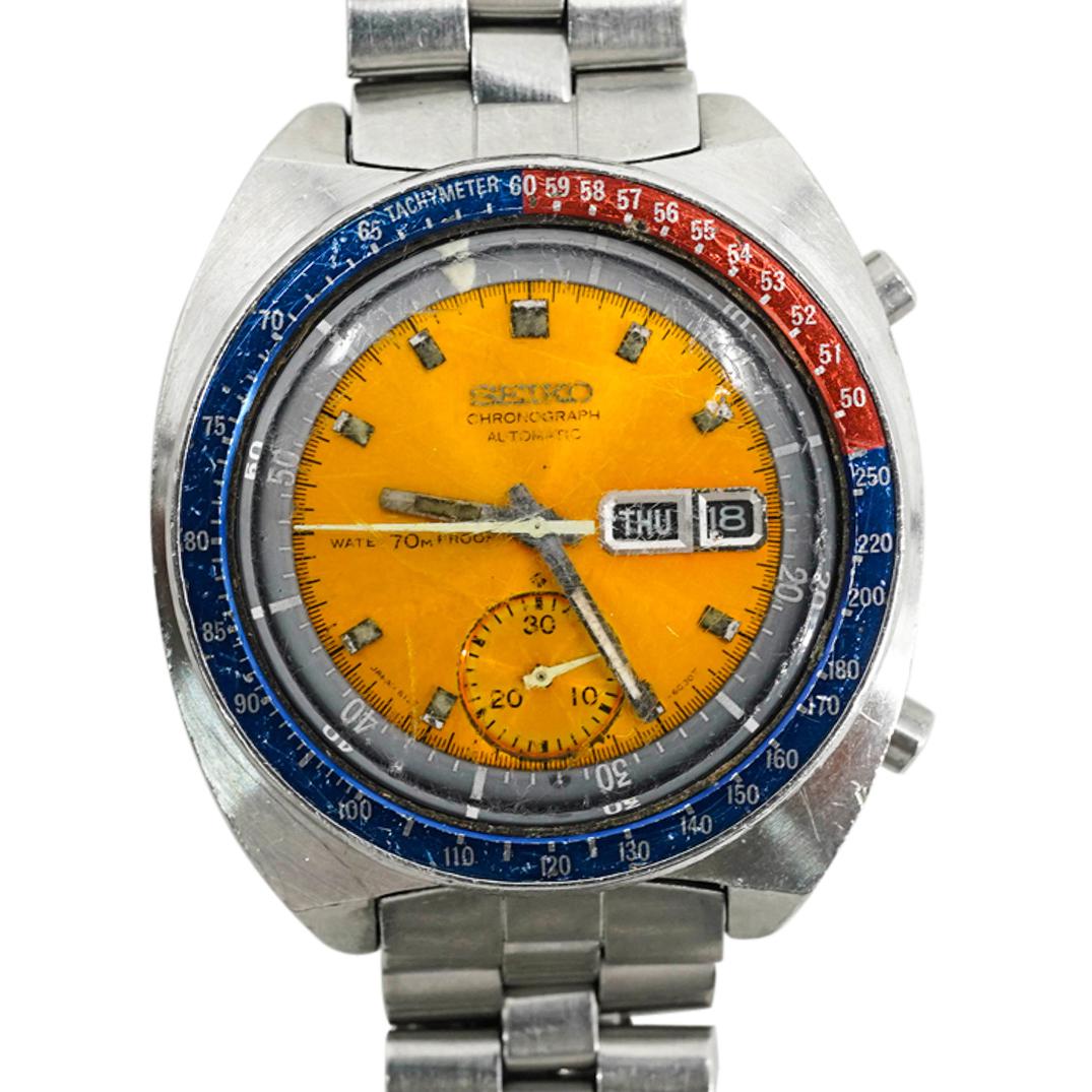 Seiko Pepsi Chronograph Stainless Steel Watch (1 of 3)