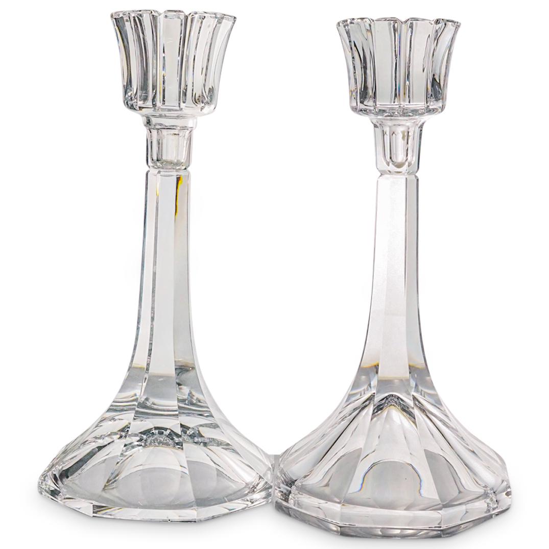 Pair Gunnar Cyren (Swedish, 1931-2013) Orrefors Candlesticks (1 of 6)