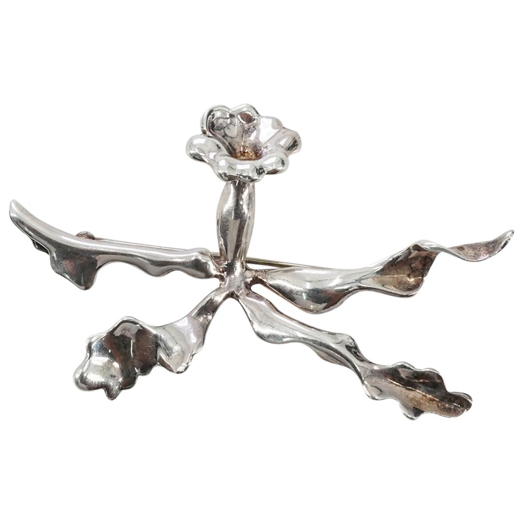 Angela Cummings Sterling Silver Floral Brooch (1 of 3)