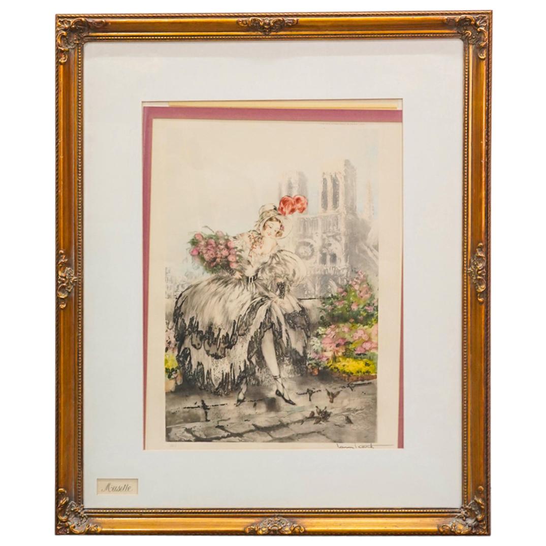 Louis Icart (French, 1888-1950) "Mousette" Color Etching (1 of 13)