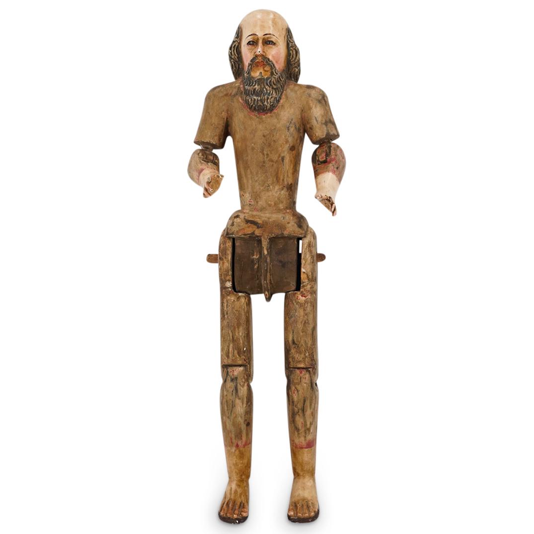 Antique Santos Articulated Carved Wood Figure (1 of 7)