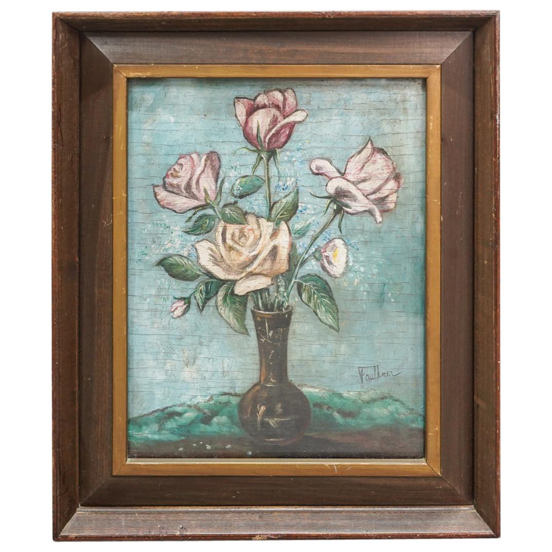 Henry Lawrence Faulkner (American, 1924 - 1981) Oil on Panel Still Life Painting (1 of 7)