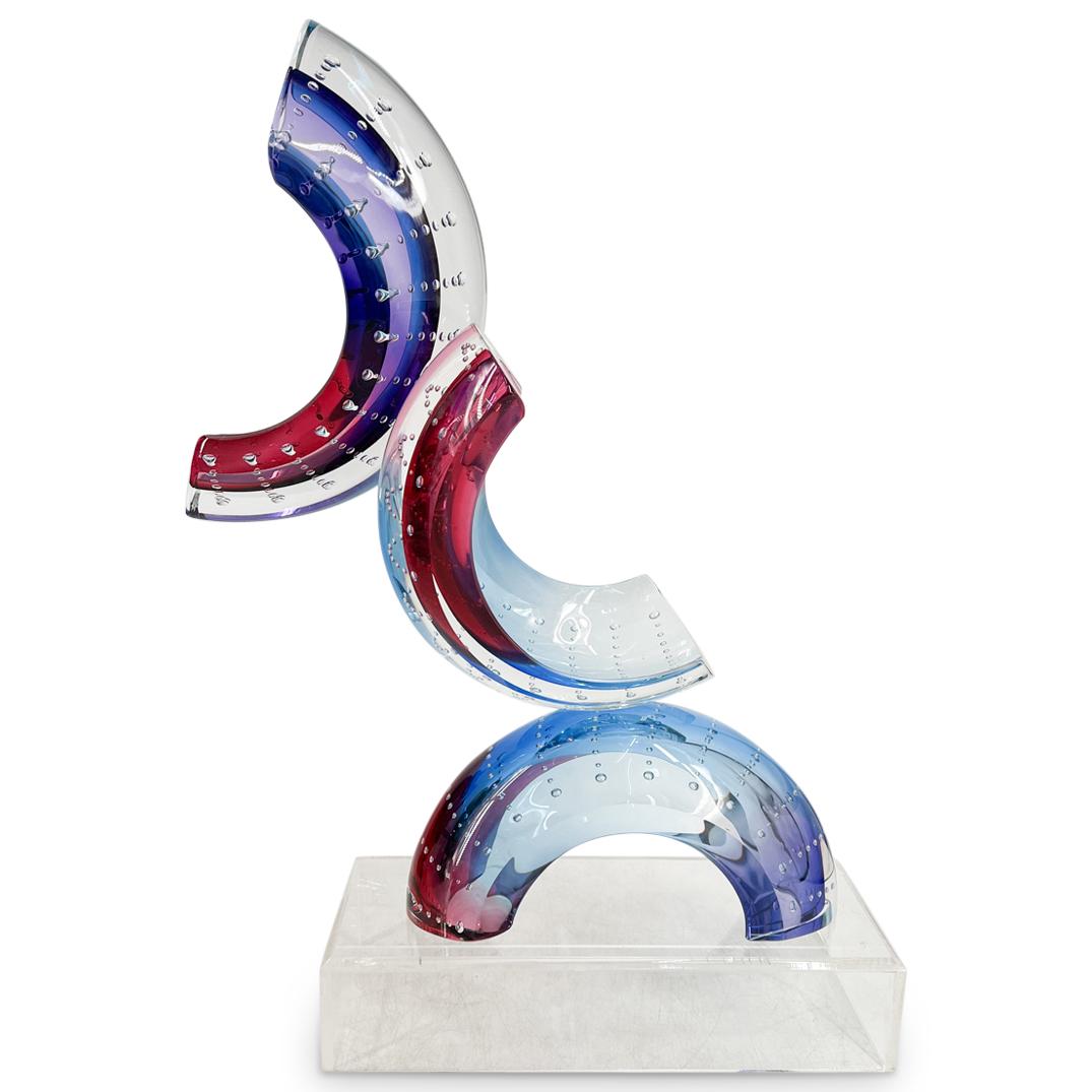 Leon Applebaum Art Glass Abstract Sculpture (1 of 5)