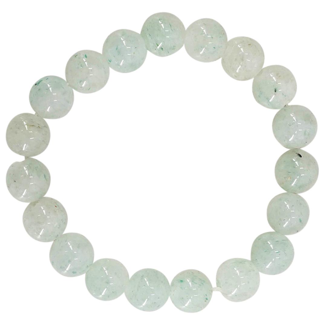 Chinese White Jade Beaded Bracelet (1 of 2)
