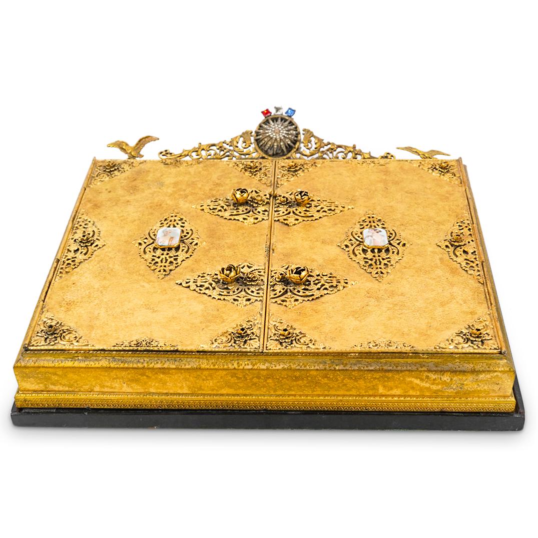 Antique French Gilt Bronze Double Door Book Box (1 of 10)