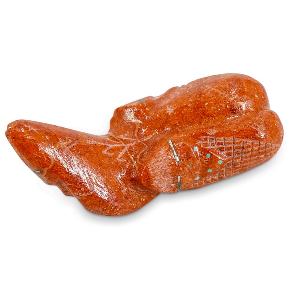 Todd Westika Zuni Carved Red Coral Corn Maiden Fetish (1 of 3)