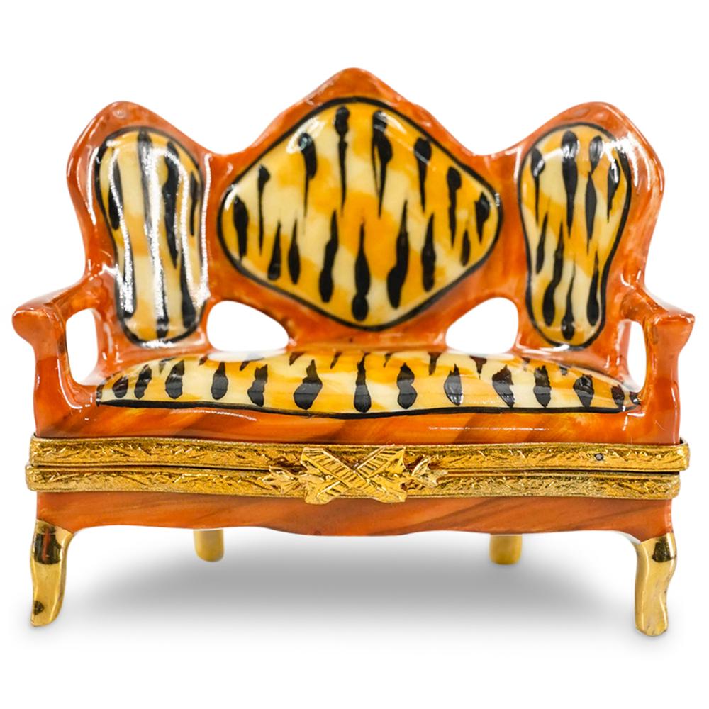 Limited Edition Limoges Porcelain French Settee Trinket Box (1 of 5)